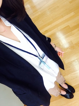 「麻ジャケット」｜「アイテム（その他）」を使った、chr.さん（レディース・163cm）の夏コーディネート
