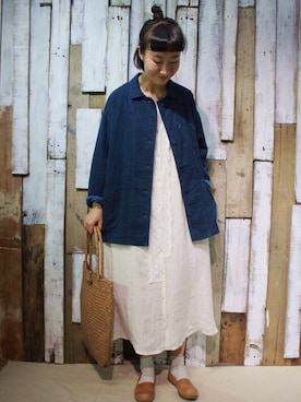 「SM2（エスエムツー）のアイテム（ブルゾン）」を使った、岛石小川さん（レディース・158cm）の秋コーディネート