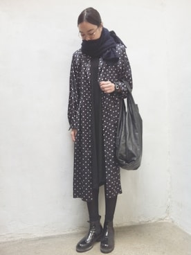 「Yohji Yamamoto（ヨウジヤマモト）のアイテム」を使った、Kanocoさん（レディース・170cm）の冬コーディネート