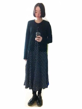 「tricot COMME des GARCONS（トリココムデギャルソン）のアイテム（トップス）」を使った、Kanocoさん（レディース・170cm）の冬コーディネート
