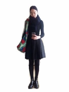 「Yohji Yamamoto（ヨウジヤマモト）のアイテム」を使った、Kanocoさん（レディース・170cm）の冬コーディネート