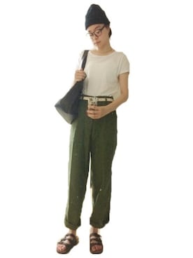 「Levi's（リーバイス）のアイテム（Tシャツ/カットソー）」を使った、Kanocoさん（レディース・170cm）の夏コーディネート