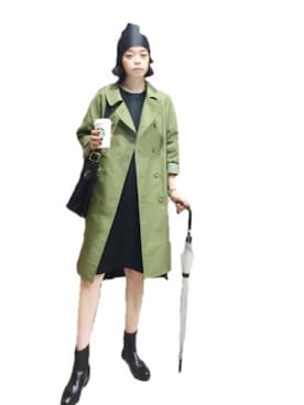 「PLAIN CLOTHING（プレーンクロージング）のアイテム（ワンピース/ドレス）」を使った、Kanocoさん（レディース・170cm）の秋コーディネート