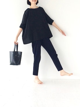 「homspun（ホームスパン）のアイテム」を使った、Kanocoさん（レディース・170cm）の夏コーディネート