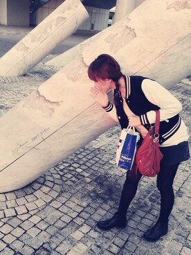 「URBAN RESEARCH（アーバンリサーチ）のアイテム（スタジャン）」を使った、natsumiさん（レディース・167cm）の秋コーディネート