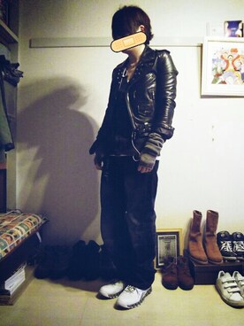 「MARGIELA」｜「アイテム（アクセサリー）」を使った、△◯【WEARカラオケ・クレゲ部】さん（メンズ・173cm）の秋コーディネート