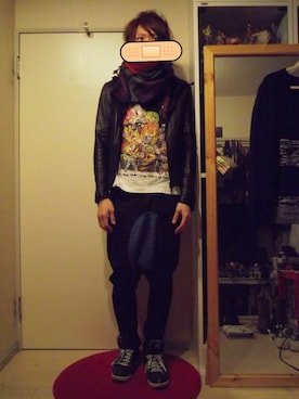 「RNA」｜△◯【WEARカラオケ・クレゲ部】さん（メンズ・173cm）の冬コーディネート