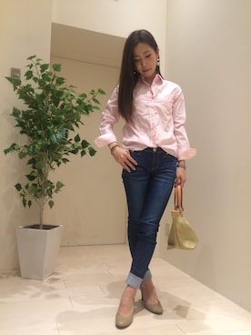 「YANUK（ヤヌーク）のアイテム」を使った、J'STUDIO EDITスタッフさん（レディース・155cm）の冬コーディネート