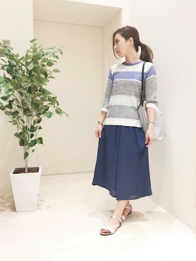 「J'studio（ジェイストゥディオ）のアイテム」を使った、J'STUDIO EDITスタッフさん（レディース・155cm）の春コーディネート