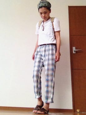 「ANGLO（アングロ）のアイテム」を使った、miyoさん（レディース・155cm）の夏コーディネート