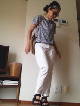 「ANGLO（アングロ）のアイテム」を使った、miyoさん（レディース・155cm）の夏コーディネート