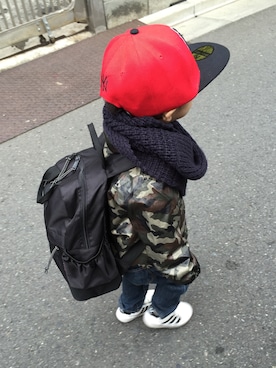 「F.O.KIDS（エフオーキッズ）のアイテム（バッグ）」を使った、itsu♛raiさん（キッズ・80cm）の冬コーディネート