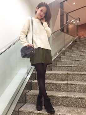 「台形ｽｶｰﾄ」｜mayuko     (きたまゆ)さん（レディース・160cm）の冬コーディネート