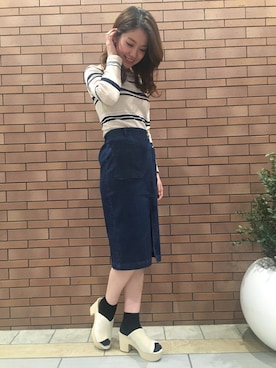 「ピンクベージュ」｜mayuko     (きたまゆ)さん（レディース・160cm）の冬コーディネート