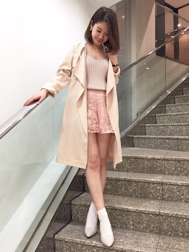 「オーガンジー」｜「アイテム（その他アウター）」を使った、mayuko     (きたまゆ)さん（レディース・160cm）の冬コーディネート