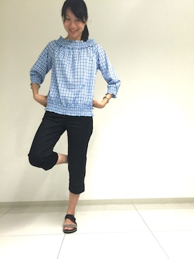 「シャーリング」｜Katzeさん（レディース・163cm）の夏コーディネート