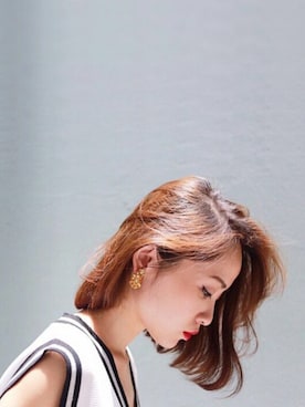 「LOVE」｜「アイテム（アクセサリー）」を使った、Boo Chongさん（レディース・157cm）の夏コーディネート