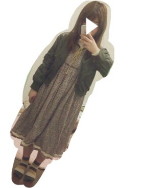 「w closet（ダブルクローゼット）のリバーシブルMA-1（ジャケット/アウター、グリーン系）」を使った、s a k i k oさん（レディース・160cm）の冬コーディネート