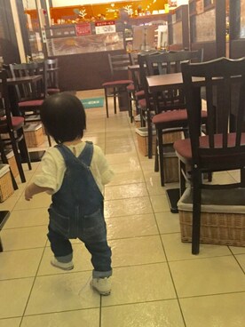 「babygap」｜「アイテム（チュニック）」を使った、まなたんさん（キッズ・80cm）の秋コーディネート