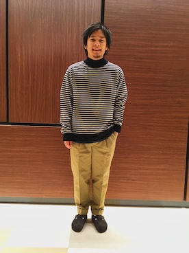 「Scye（サイ）のアイテム（パンツ）」を使った、YOSHINOさん（メンズ・158cm）の秋コーディネート