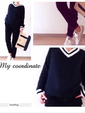 「アイテム（クラッチバッグ、その他）」を使った、A-ZUさん（レディース・151cm）の冬コーディネート