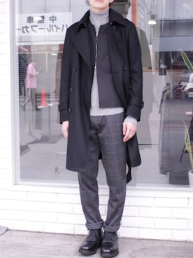 「FACTOTUM（ファクトタム）のアイテム（トレンチコート）」を使った、FACTOTUMsendaiさん（メンズ・170cm）の秋コーディネート