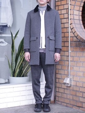 「FACTOTUM（ファクトタム）のアイテム（ノーカラージャケット）」を使った、FACTOTUMsendaiさん（メンズ・170cm）の秋コーディネート