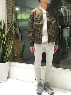 「FACTOTUM（ファクトタム）のアイテム（ミリタリージャケット）」を使った、FACTOTUMsendaiさん（メンズ・170cm）の春コーディネート