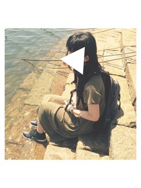 「アイテム（アナログ腕時計、ピンク系）」を使った、Louさん（レディース・163cm）の夏コーディネート