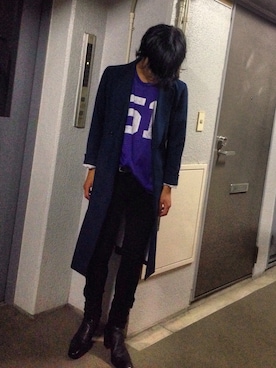 「Yves Saint Laurent rive gauche（イヴサンローランリヴゴーシュ）のアイテム（ブーツ）」を使った、カワノ ケイタさん（メンズ・169cm）の夏コーディネート