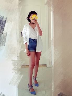 「float（フロート）のアイテム（トップス）」を使った、塞布丽娜さん（レディース・160cm）の春コーディネート