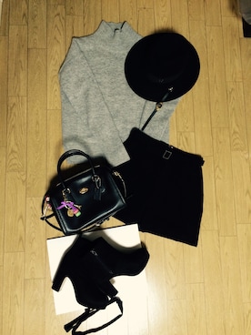 「MAISON MICHEL（メゾンミッシェル）のアイテム」を使った、Aina Endoさん（レディース・154cm）の秋コーディネート