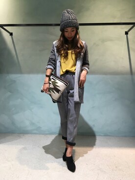 「アイテム（ブーティ）」を使った、momoさん（レディース・163cm）の秋コーディネート