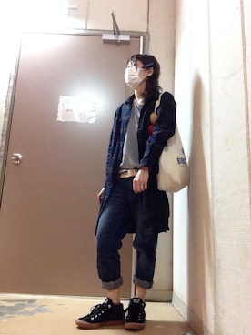 「ショップコート」｜「アイテム（ワンピース/ドレス）」を使った、naocoさん（レディース・155cm）の秋コーディネート