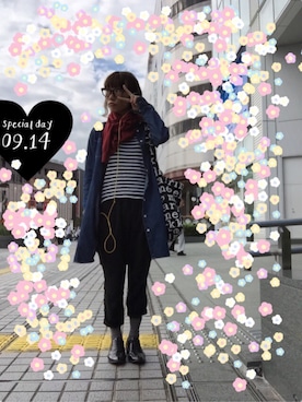 「仕事着」｜「アイテム（シャツワンピース）」を使った、naocoさん（レディース・155cm）の秋コーディネート
