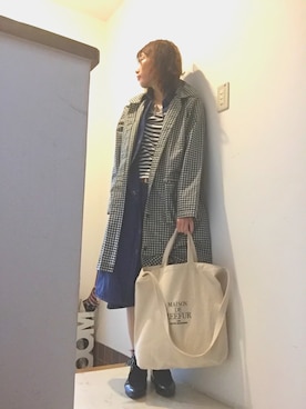 「無印良品（ムジルシリョウヒン）のアイテム（その他アウター）」を使った、naocoさん（レディース・155cm）の春コーディネート