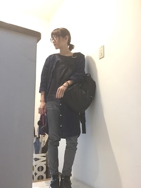 「仕事着」｜「アイテム（シャツワンピース）」を使った、naocoさん（レディース・155cm）の夏コーディネート