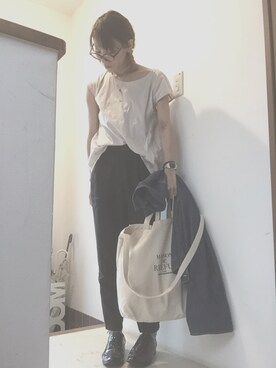 「仕事着」｜「アイテム（シャツワンピース）」を使った、naocoさん（レディース・155cm）の夏コーディネート