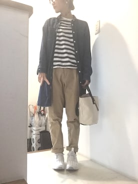 「ラブ＆ピース2016」｜「アイテム（シャツワンピース）」を使った、naocoさん（レディース・155cm）の秋コーディネート