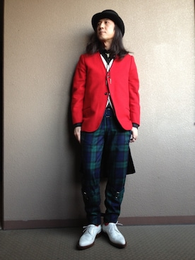 「タータンチェック」｜Yasunishi69さん（メンズ・168cm）の冬コーディネート