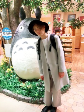 「スエット」｜「アイテム（チェスターコート）」を使った、KENGO.さん（メンズ・170cm）の冬コーディネート