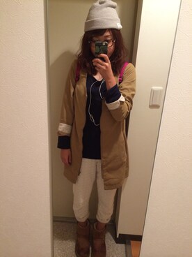 「UGG（アグ）のアイテム（ブーツ、ブラウン系）」を使った、matsumuさん（レディース・167cm）の秋コーディネート