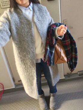 「SIMONE LIST（シモーヌリスト）のアイテム」を使った、Ｙさん（レディース・154cm）の冬コーディネート