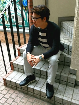 「アイテム（ピアス（片耳用））」を使った、hirazacさん（メンズ・173cm）の春コーディネート