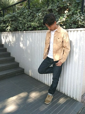 「レッドウィング」｜「アイテム（その他アウター）」を使った、hirazacさん（メンズ・173cm）の秋コーディネート