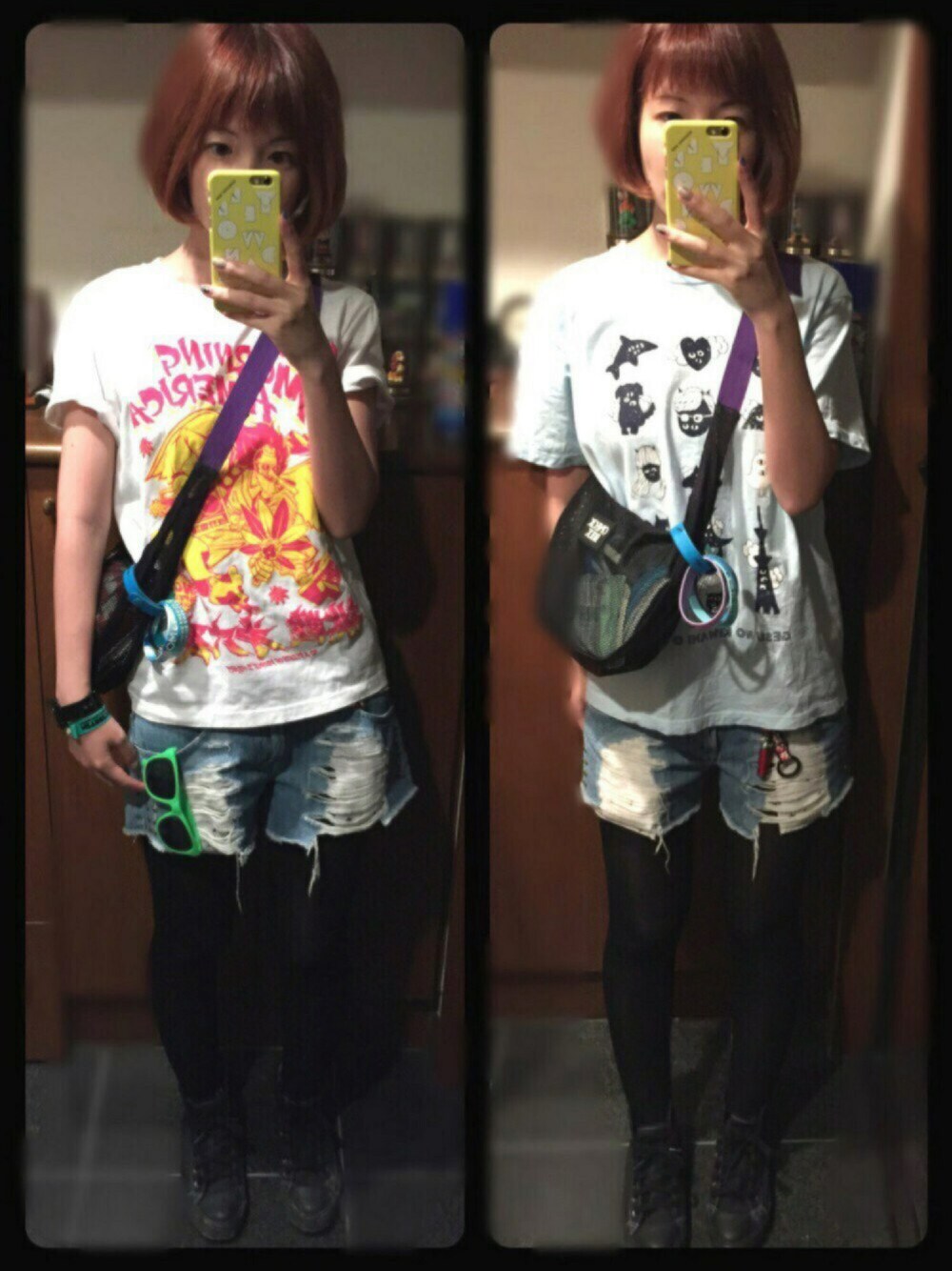 ブラック系のスニーカー、ブルー系のデニムパンツ、ホワイト系のTシャツ/カットソーを着用したレディースの春コーディネートの1枚目の写真