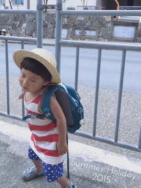 「URBAN RESEARCH DOORS（アーバンリサーチドアーズ）のアイテム（バックパック/リュック、グリーン系）」を使った、KAMAさん（レディース・150cm）の夏コーディネート
