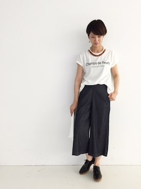 「ガウチョパンツ」｜kecoさん（レディース・162cm）の夏コーディネート