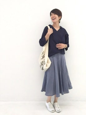 「TODAY'S SPECIAL（トゥデイズスペシャル）のアイテム（バッグ）」を使った、kecoさん（レディース・162cm）の夏コーディネート