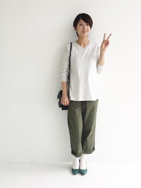 「スエードシューズ」｜「アイテム（パンプス）」を使った、kecoさん（レディース・162cm）の秋コーディネート